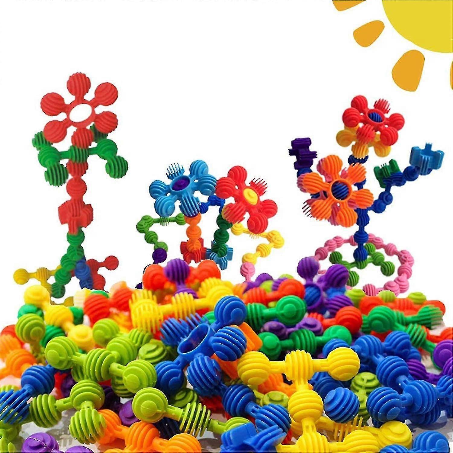 Rainbow Toyfrog Star Flex Toy Building Sets-create Puzzle Kids Building Toys - Toddler Stem Toys For 3 Year Old+ Boys And Girls