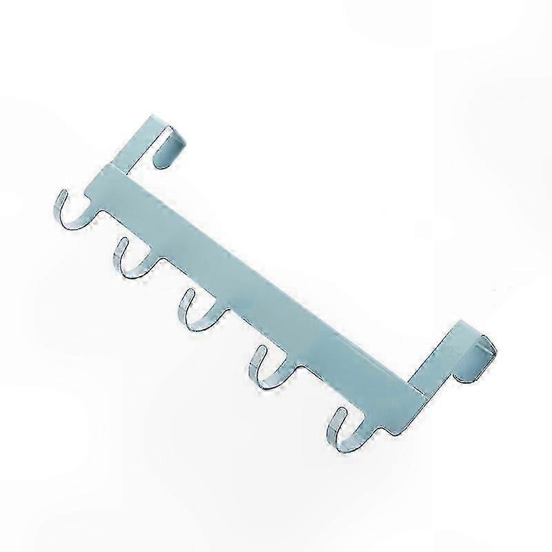 Over-the-Door Rack with 5 Hooks for Home, Bathroom, Clothes, Coats, Hats, and Towels Organizer