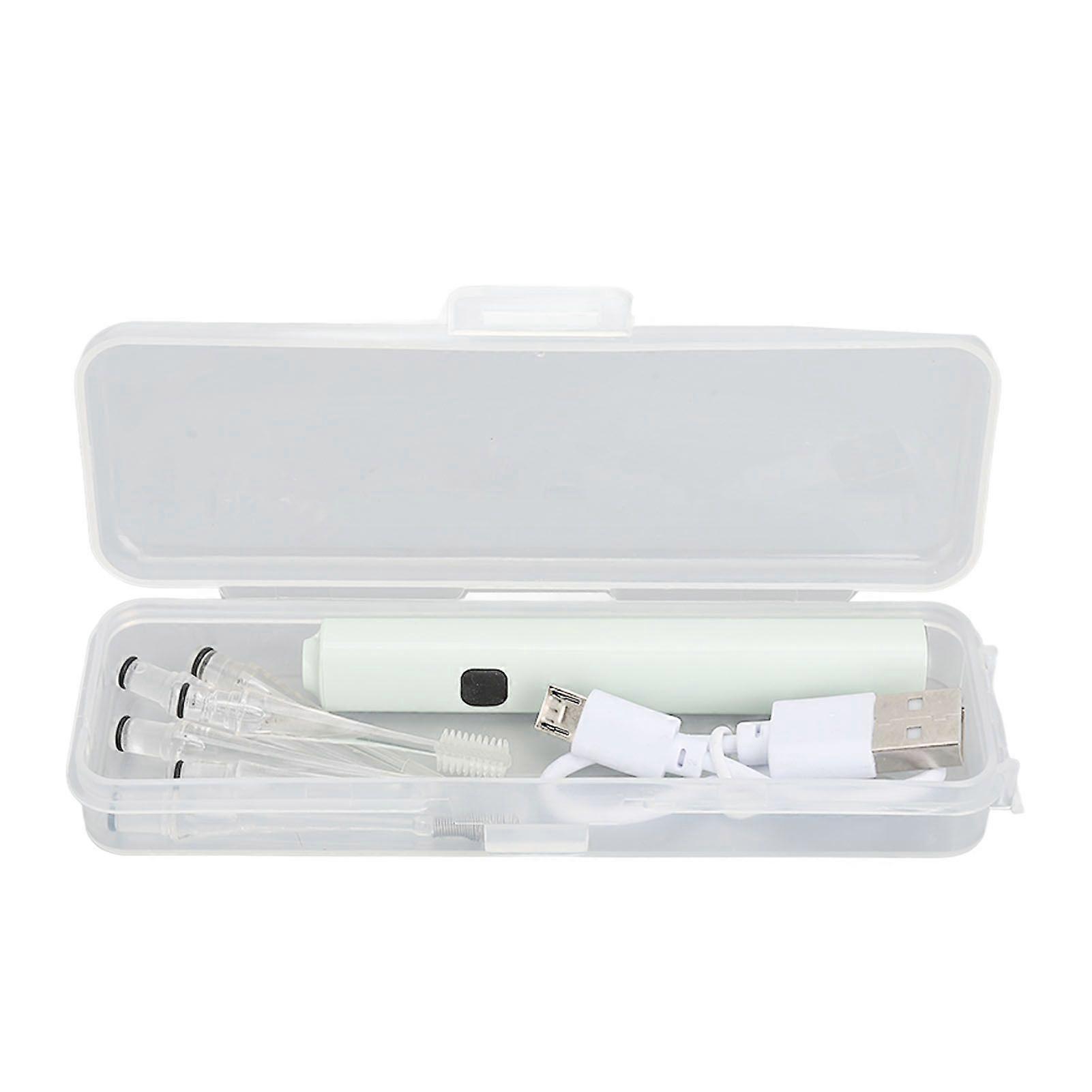 6Pcs Ear Pick Set Cleaner Visual Digging Spoon Digger USB Charging Luminous with Light Mint Green