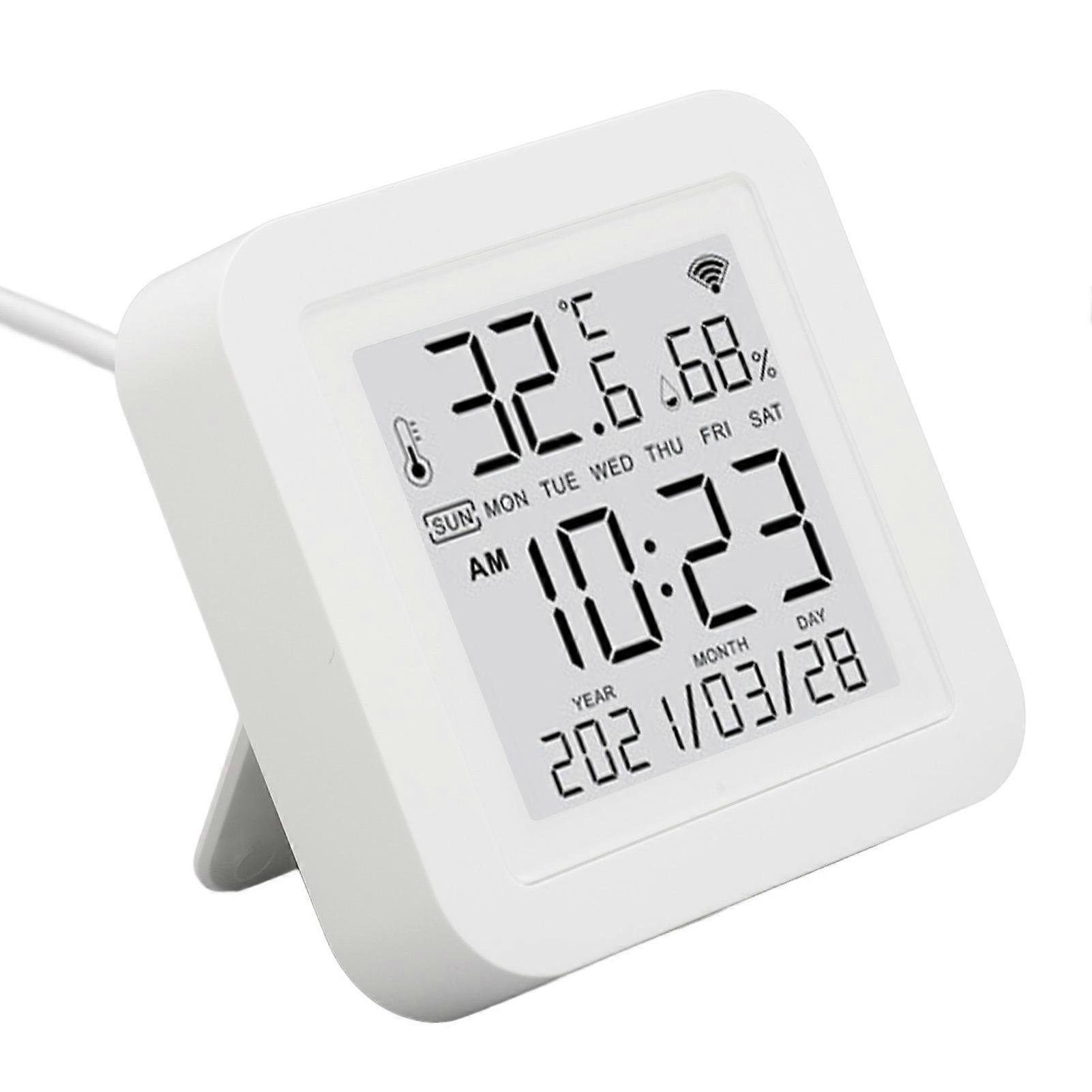 WiFi Temp Humidity Sensor 6.5x6.5x1.6cm ABS Smart Thermometer