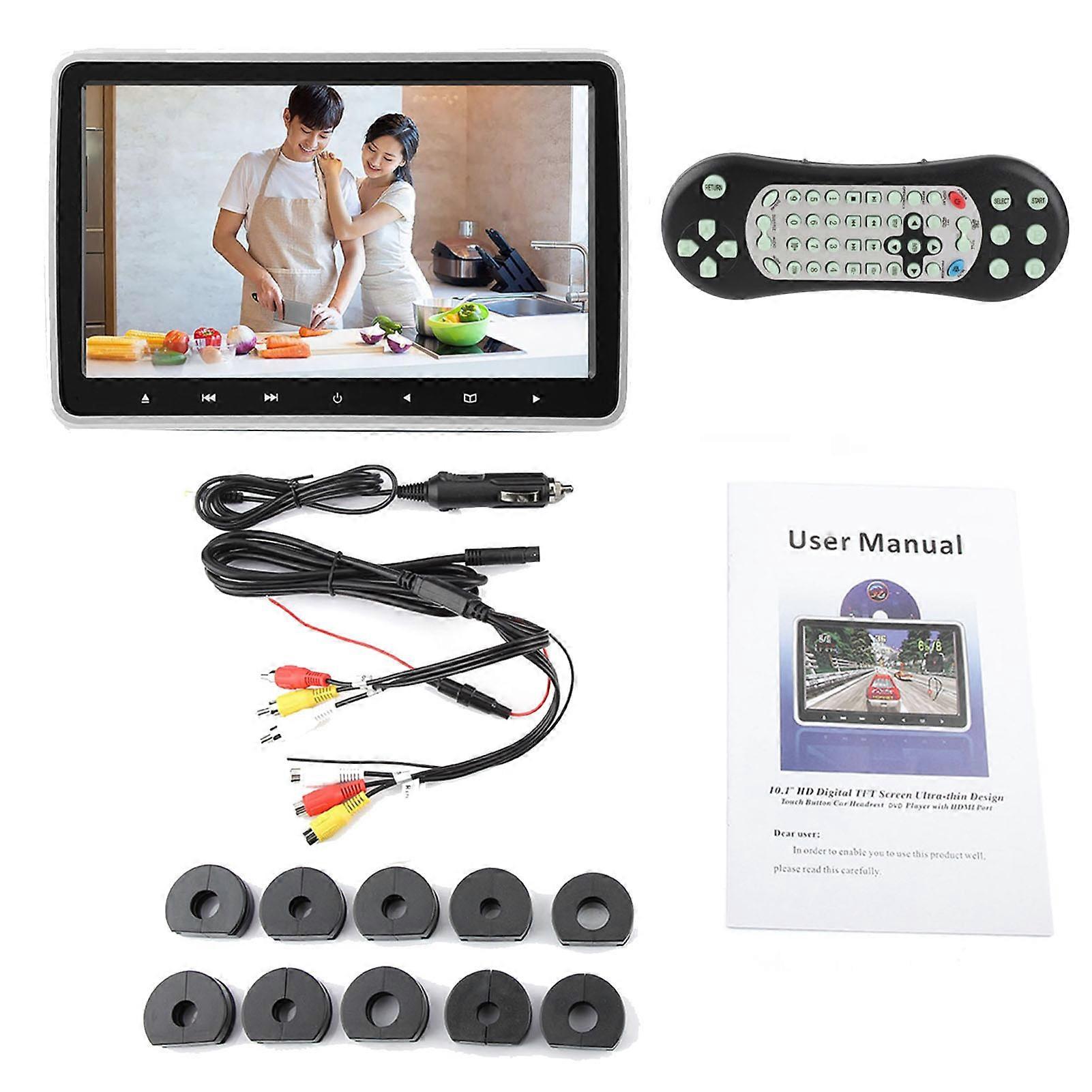 10.1in TFT HD Car DVD Monitor Player Clip On Portable Digital Pillow Monitor