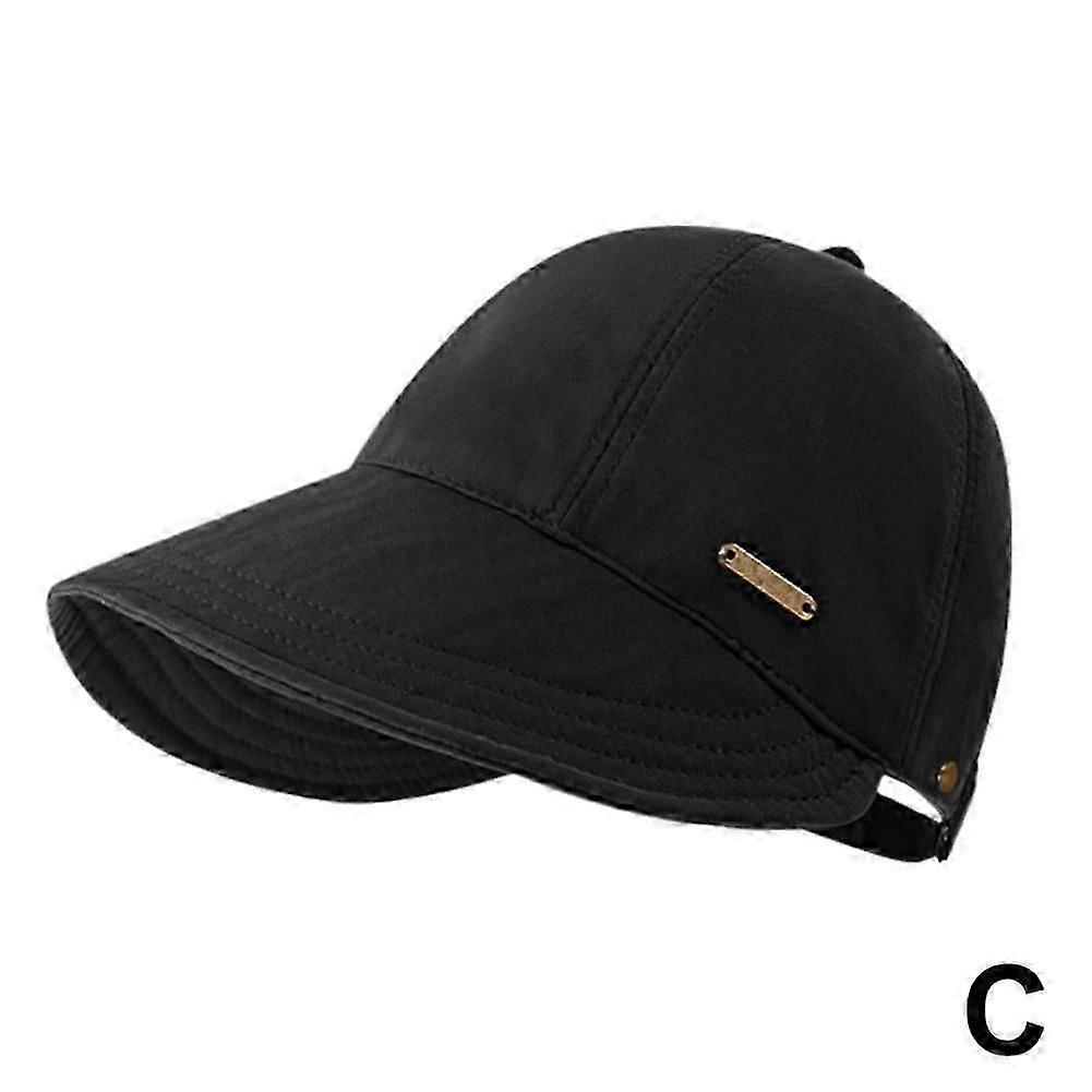 Foldable Wide Brim Sun Hat Drawstring Adjustable Caps Beach Hats Summer
