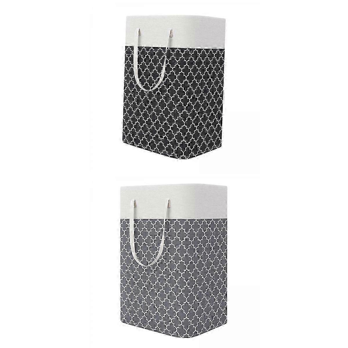 2 Pieces 75L Collapsible Laundry Basket Durable Laundry Storage Basket for