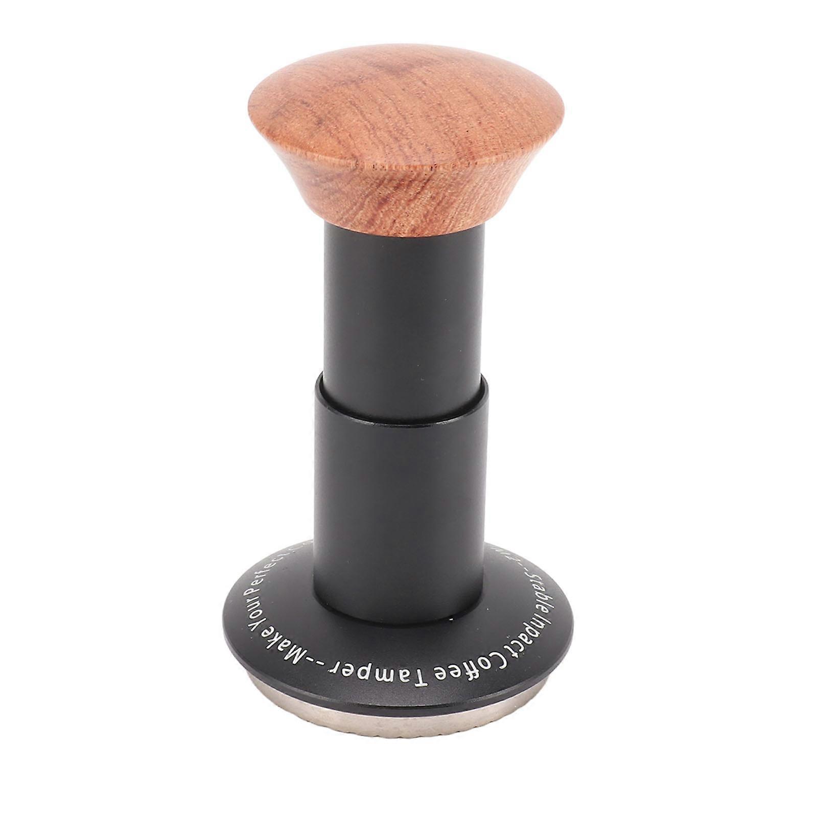 Coffee Tamper 51mm with Tape Scale, Ergonomic Spring Loaded