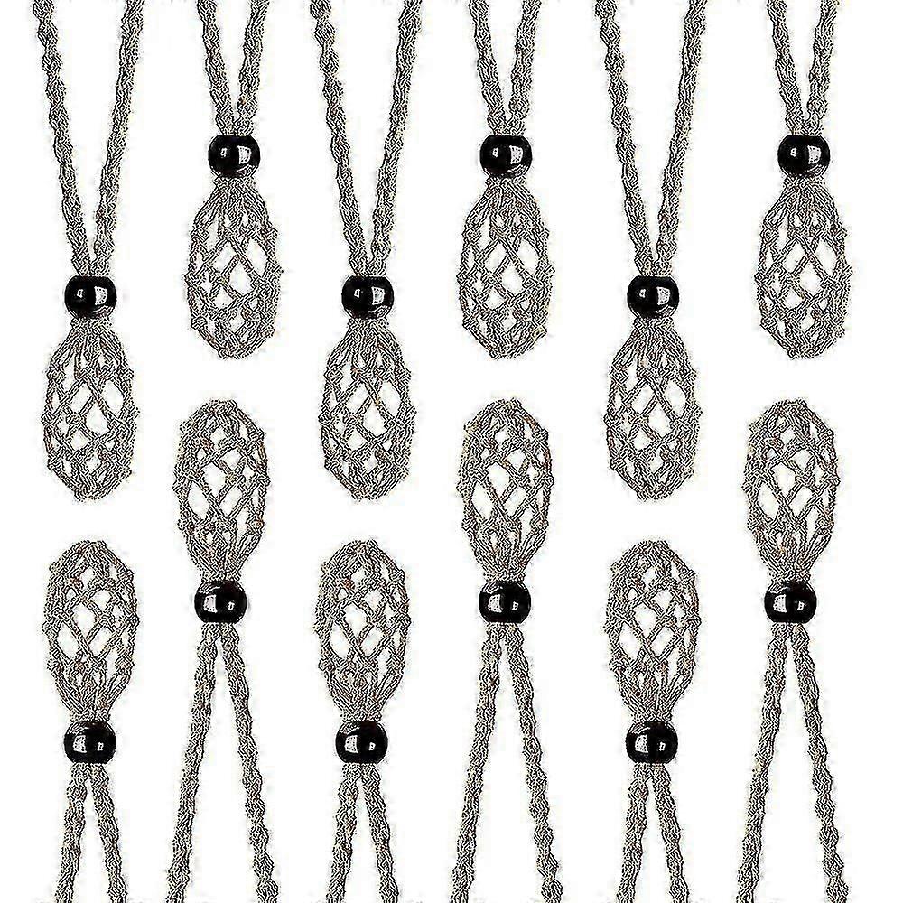 Lot de 6/12 supports de collier en cristal, support de collier, cordon, support de pierre vide, support de pendentif en pierre