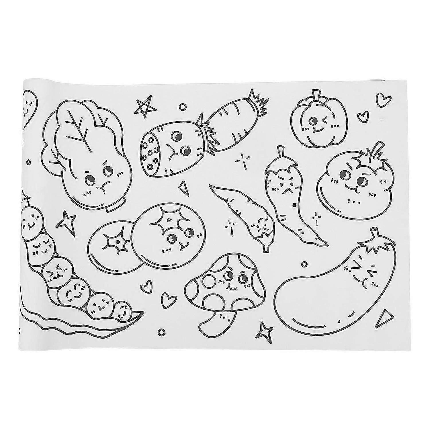Coloring Paper Roll 9.8ft Long Rich Patterns Safe Smoothing Thickened Children's Drawing Roll for Ki