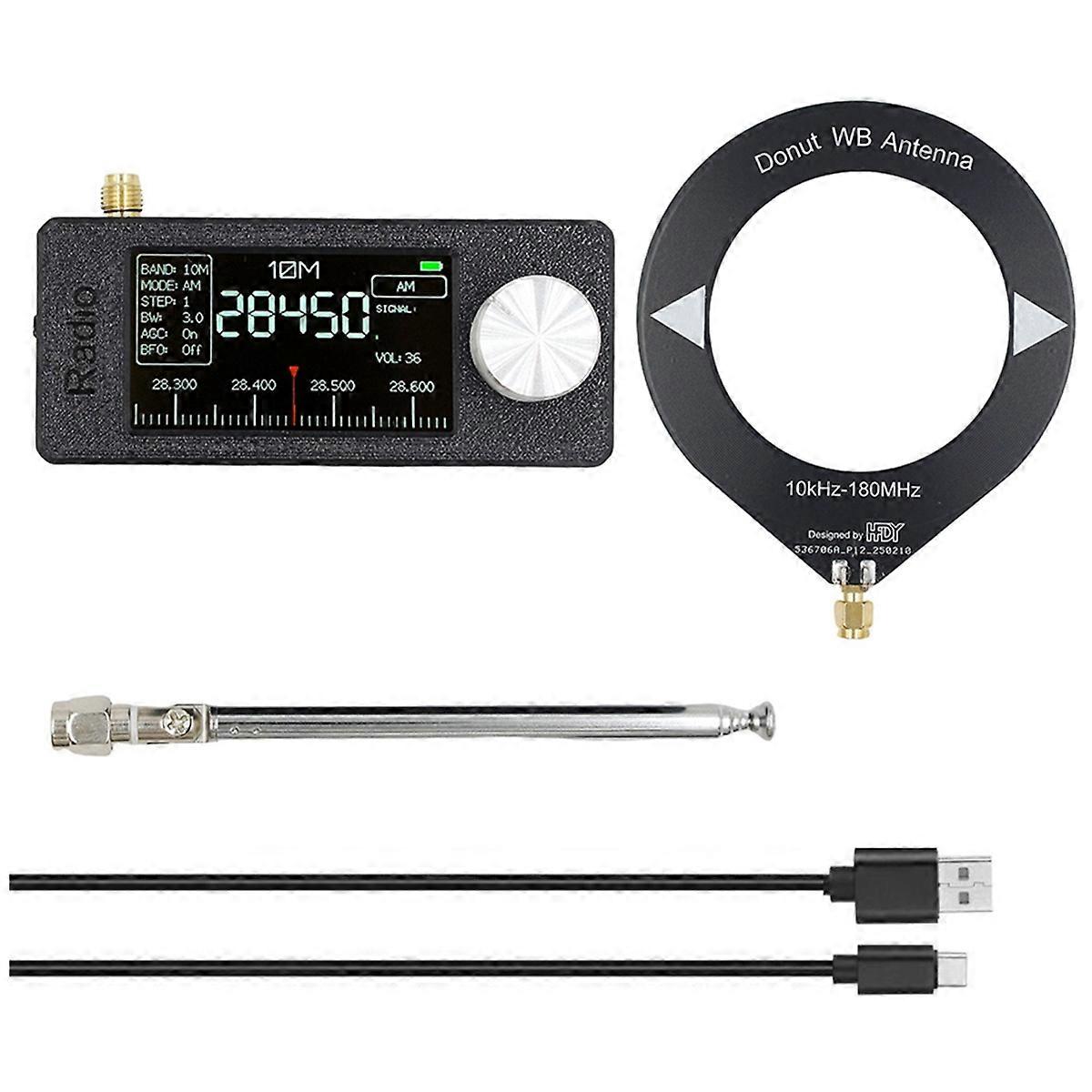 SI4732 Portable Radio Receiver 10Khz-180Mhz AM FM Radio HF SW MW VHF Mini Pocket Radio with Antenna