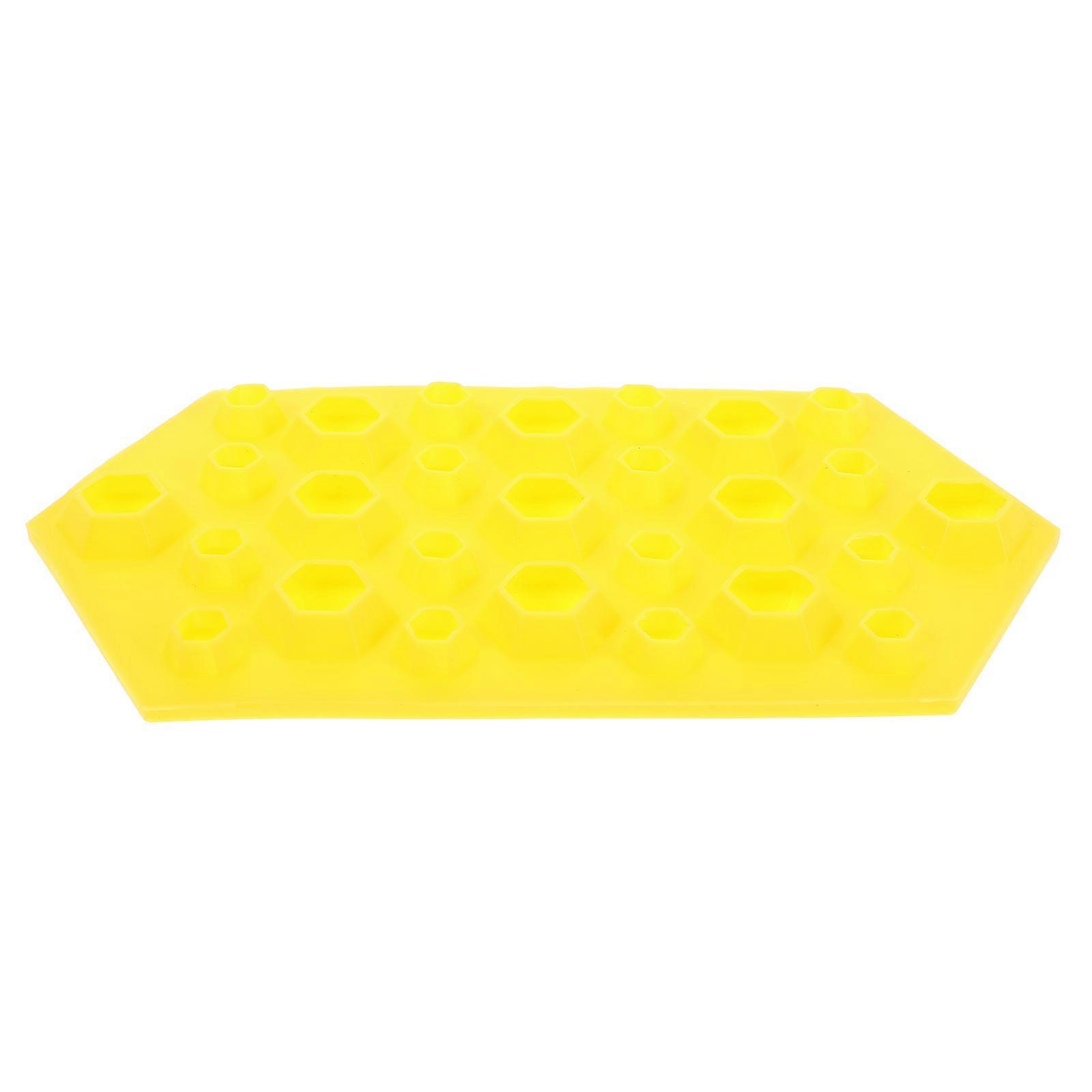 Silicone Diamond Shape Ice Cube Tray For Craft Projects Resin Casting Home Users Yellow 22.50X12.00X2.70CM 1Pcs