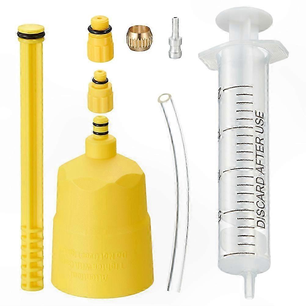 Hydraulic Disc Brake Bleed Kit for MTB and Road Bikes, Mineral Oil Fluid Bleeder Tool, Random Design