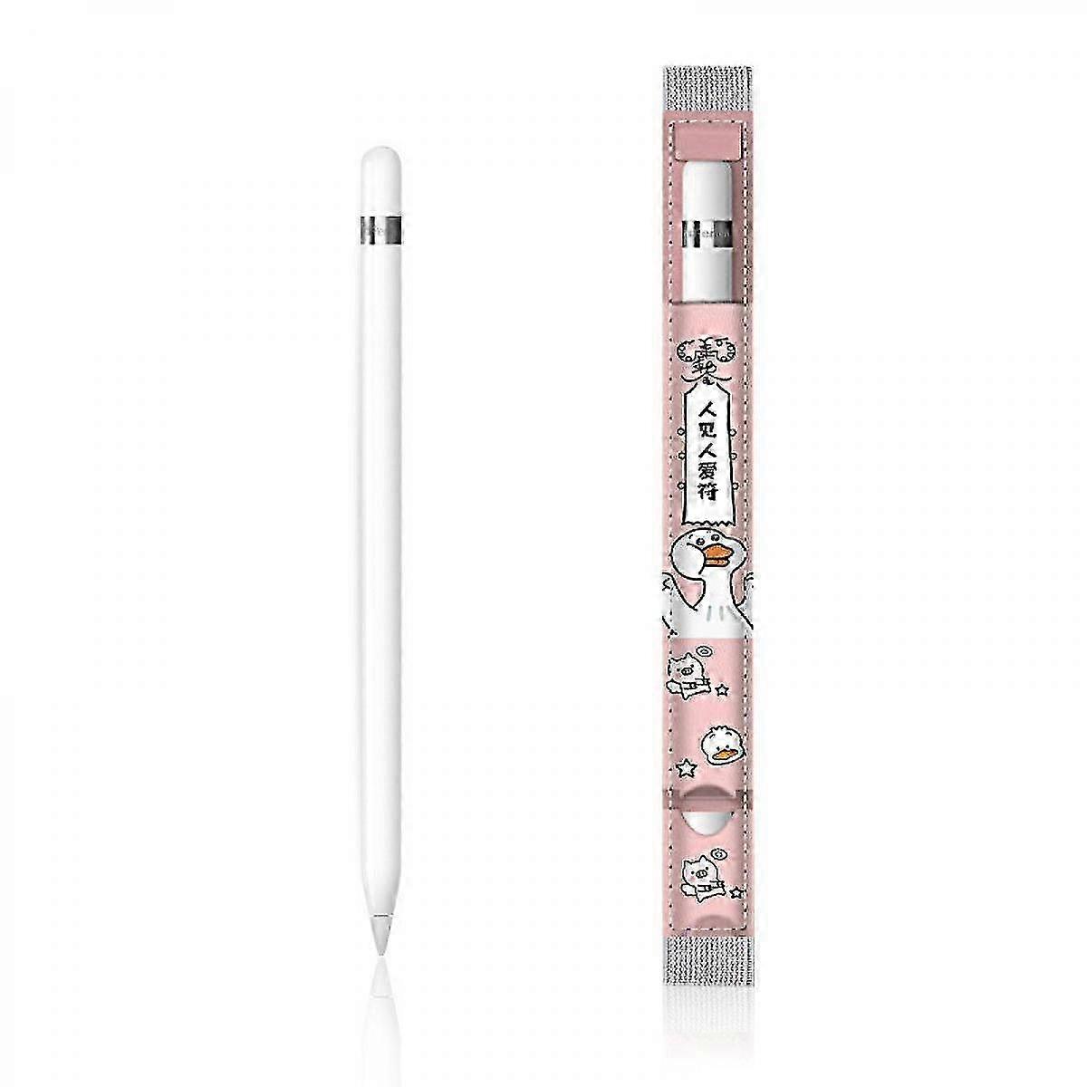 Pencil Holder with USB Adapter Pocket for Apple Pencil (1st and 2nd Generation), Premium Elastic Vegan Leather Sleeve Pouch