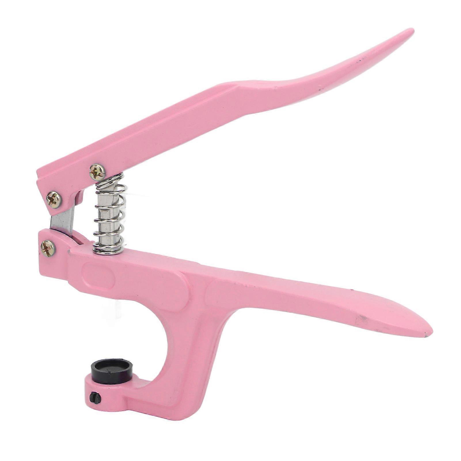 Hand Press Grommet Machine Pink Aluminium DIY Eyelet Tool Kit
