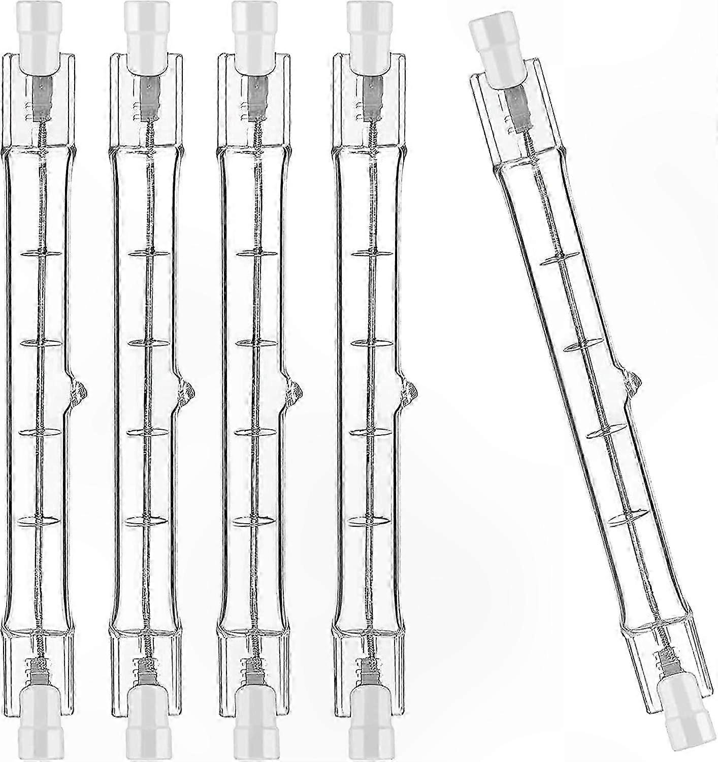 5-Pack 120W R7s Halogen Bulbs, 230V AC, 118mm Length, 2950K Warm White, 2300 Lumens, Energy Efficient Replacement for 150W