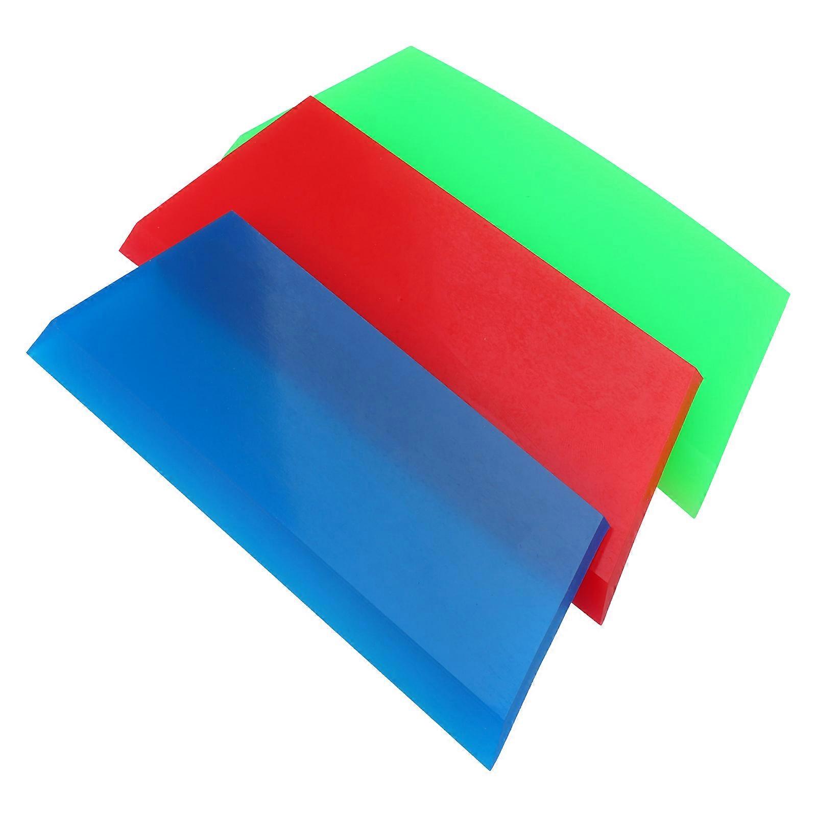 3Pcs Auto Film Squeegee Tool For Vehicle Maintenance And Home Improvement With Assorted Color And Durable PP Material