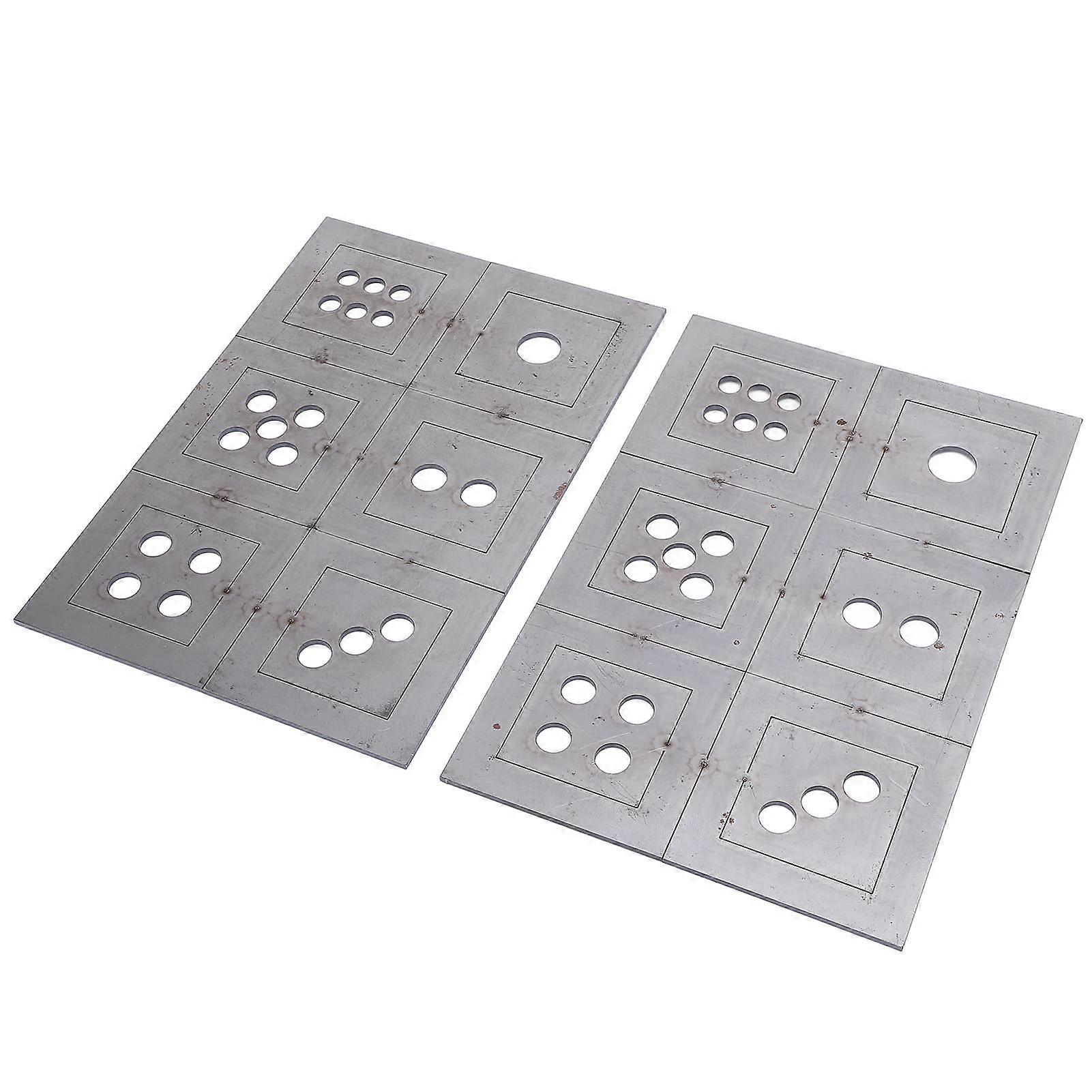2PCS Steel Welding Practice Plates 6-Sided Dice 788g Training Kit