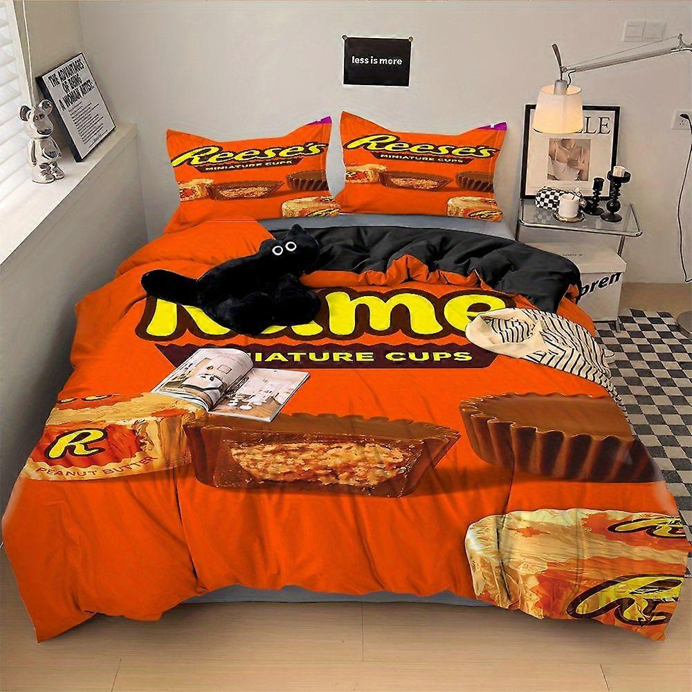 TE550 Custom Name Printed Bedding Party Name Miniature Cups Printing Set Cartoon Quilt Cover for Home Bedroom Bed Decoration Bedding Hal