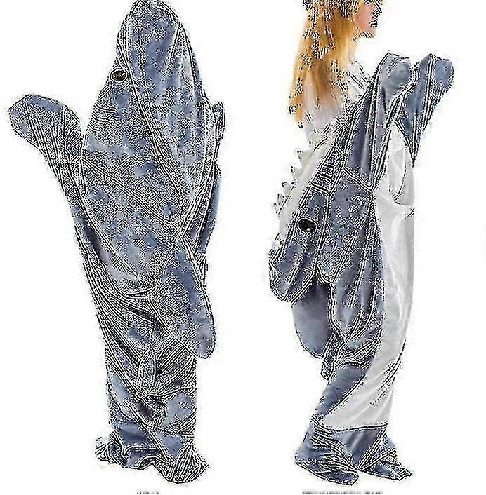Shark Blanket,cozy Shark Blanket Hoodie Hooded Shark Sleeping Bag Cartoon Shark Sleeping Bag Pajamas Shark Blanket