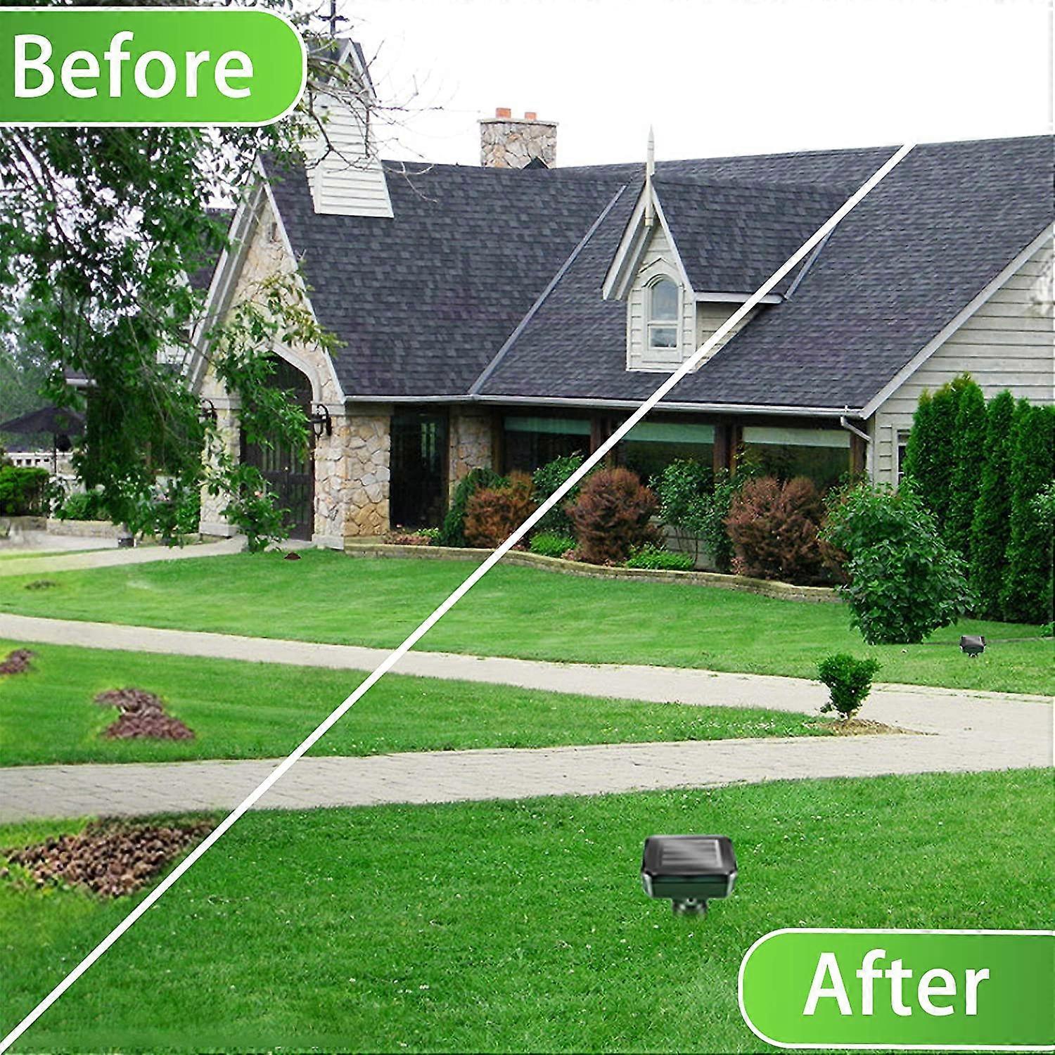 2Pcs Solar-Powered Waterproof Mole Repellent Spike 24.9x5.9cm