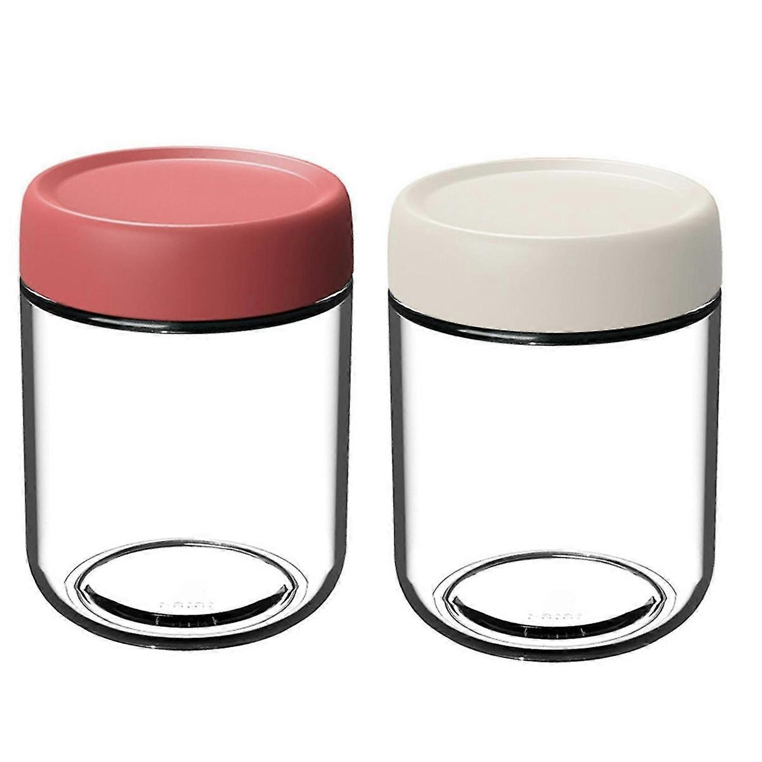 Oats Containers with Lids, Glass Jars with Airtight Lids, Wide Mouth Mason Salad Jars, Leak Proof Storage Containers
