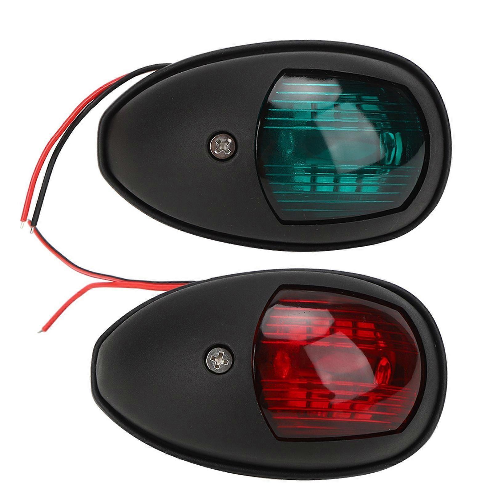 1Pair Portable Durable Yacht Navigation Light 1030V Wide Pressure Shipping Signal Lampblack