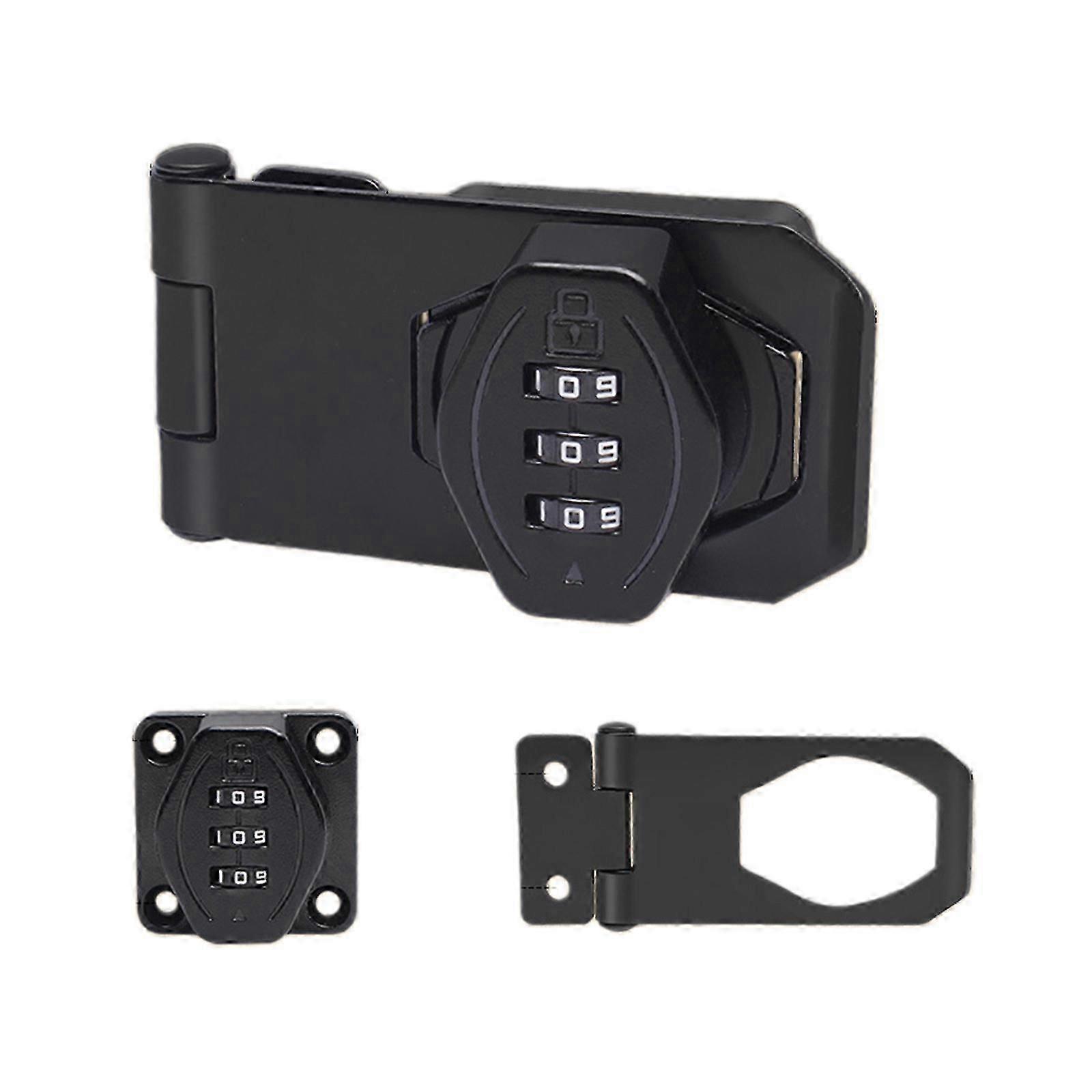 Multipurpose Without Key Bifold Door Lock Combination Twist Knob Hasp Latches for Cabinet and Closet Double Door