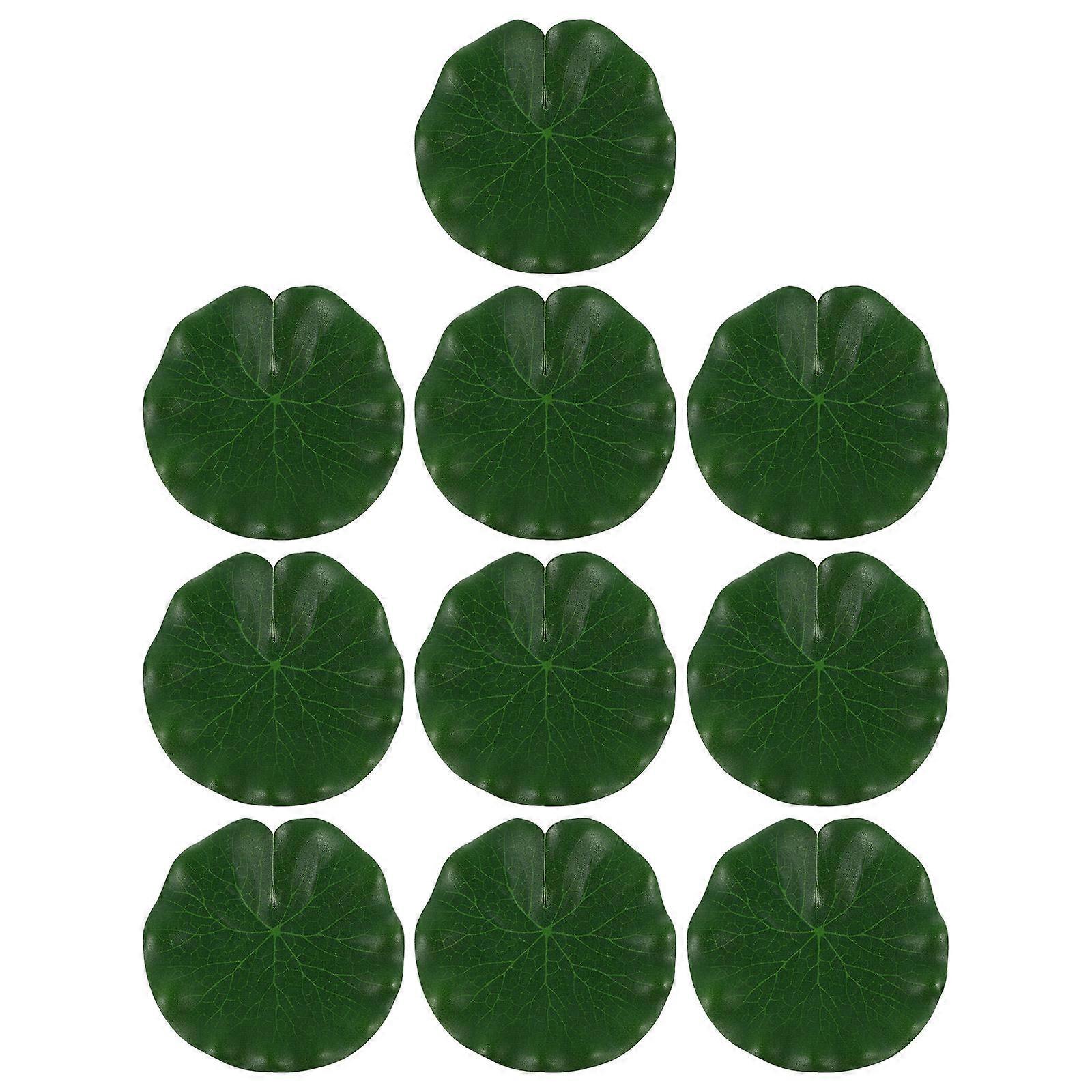 Aquariums Decoration Simulative Lotus Leaf Ornament for 10Pcs