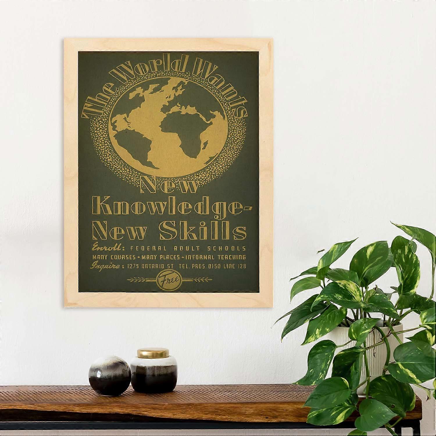 Vintage ny kunnskapsplakat