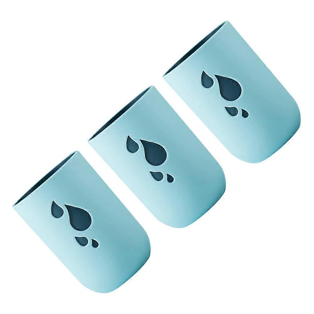 Tooth-Brushing Cup Design for Storage Use 3Pcs Blue Set