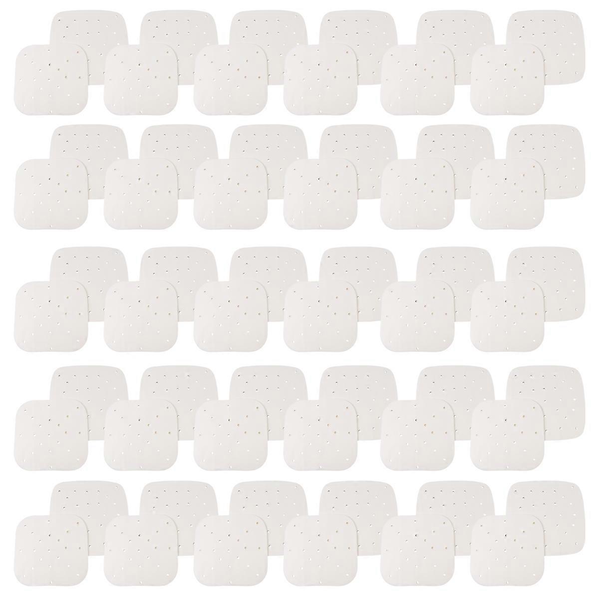 Silicone Oil Paper Steamer Liner for Air Fryer 100 Sheets White