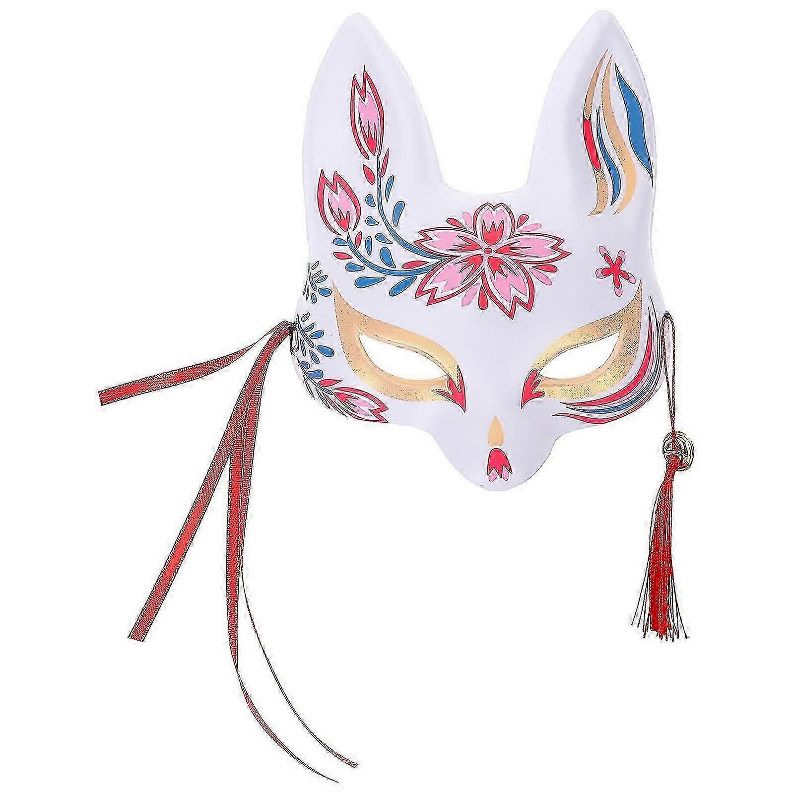Decorative Fox Mask Japanese Style Half Face Fox Mask Masquerade Party Fox Mask