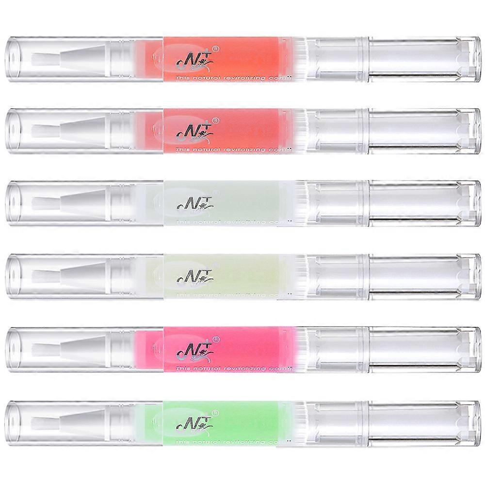 Cuticle Oil Nail Nourishing Pen for Manicure Use 6Pcs Set Assorted Colors