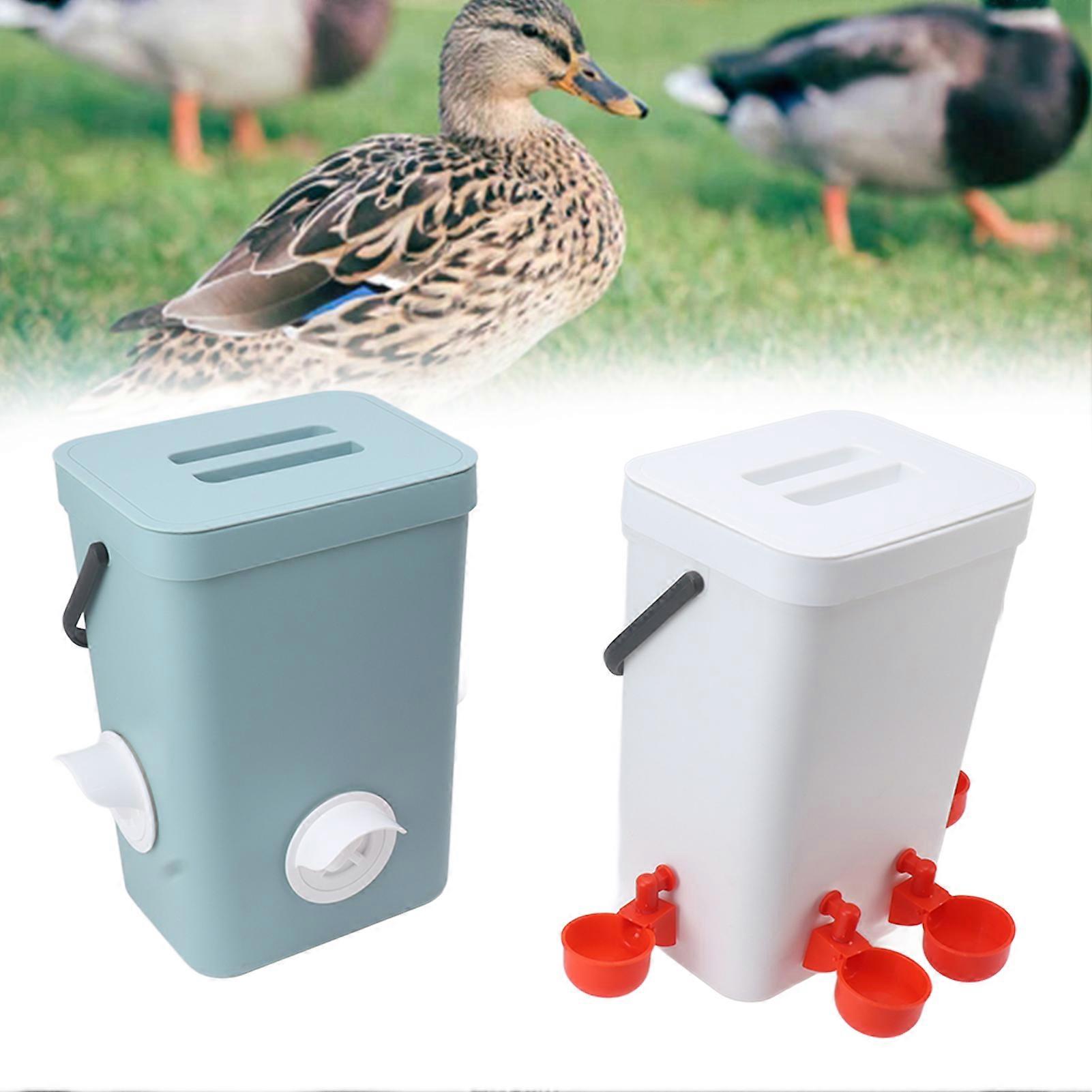 Automatic Chicken Feeder Water Dispenser 3.5L Plastic Bucket