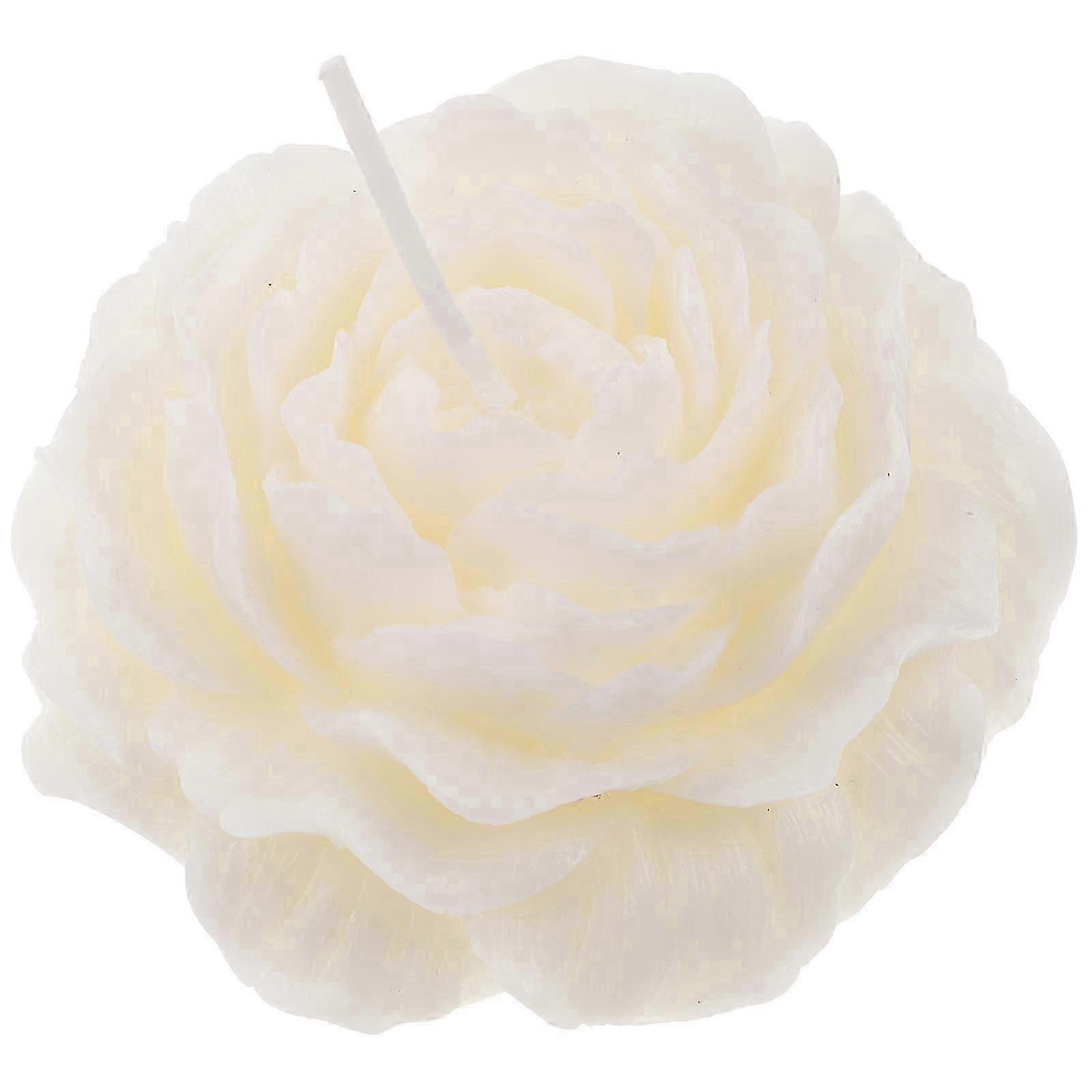 香薰茶蜡牡丹造型香薰蜡烛无烟花香氛放松家居装饰 1 套