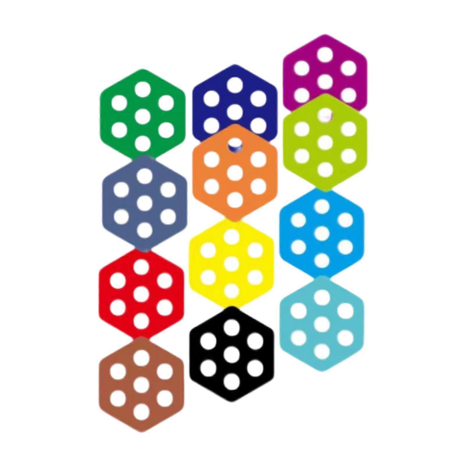 12Pcs Hexagon Surfboard Traction Pads for Longboard Paddleboard Skimboarding