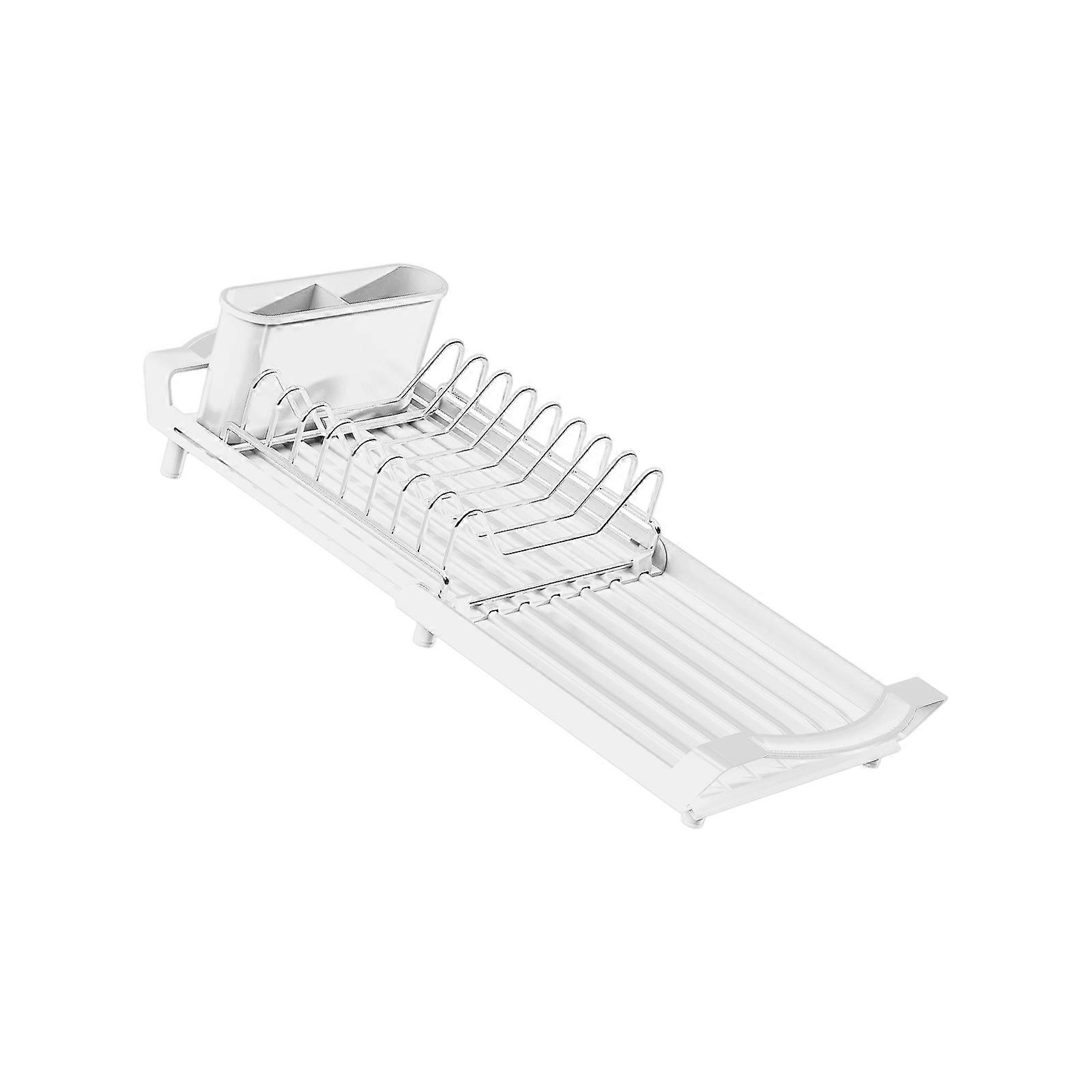 Effective Kitchen Rack Providing Multiple Divisions and Solid Iron Build 29.5 In Small White