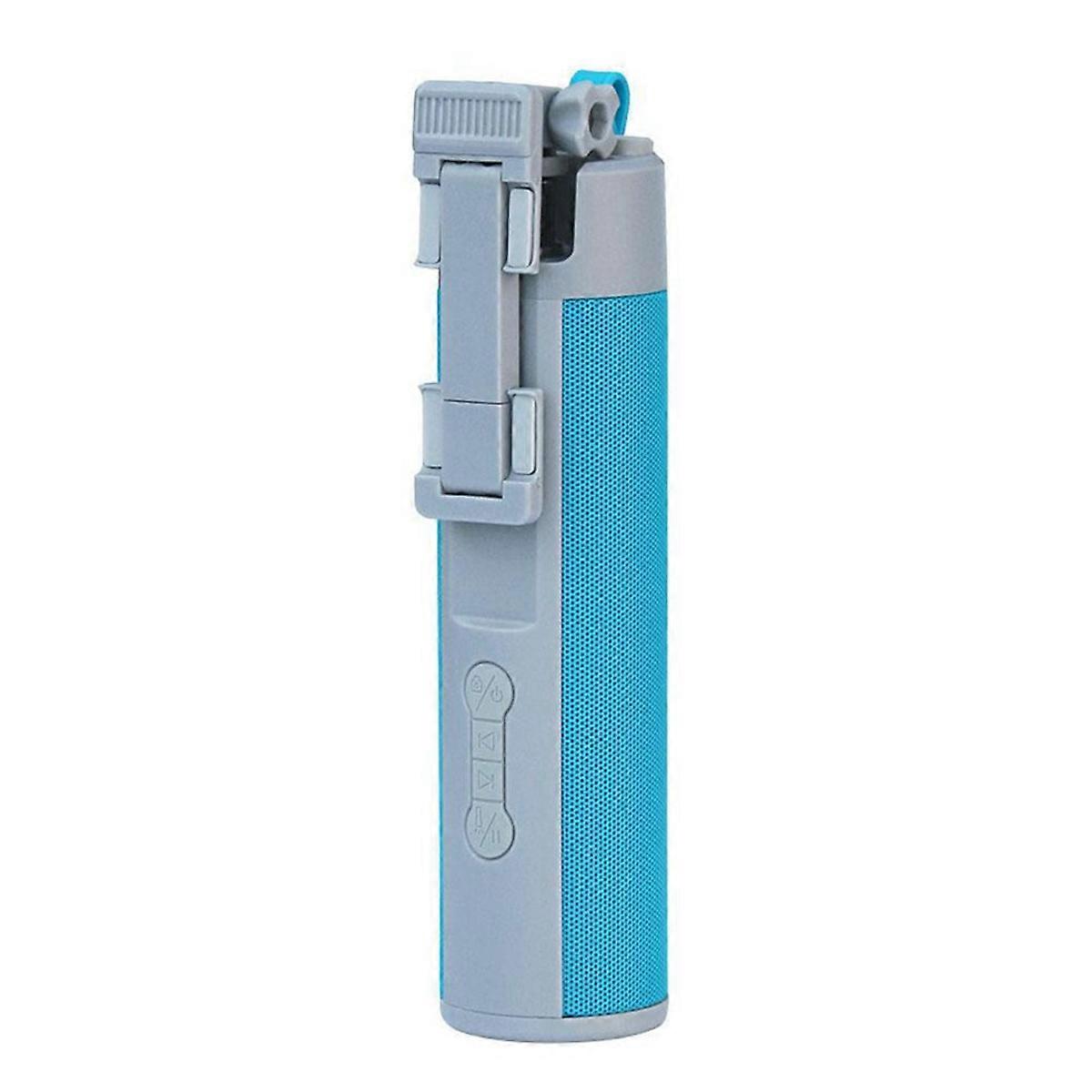 Audio Device Combined with Selfie Stick and Charging Battery Blue