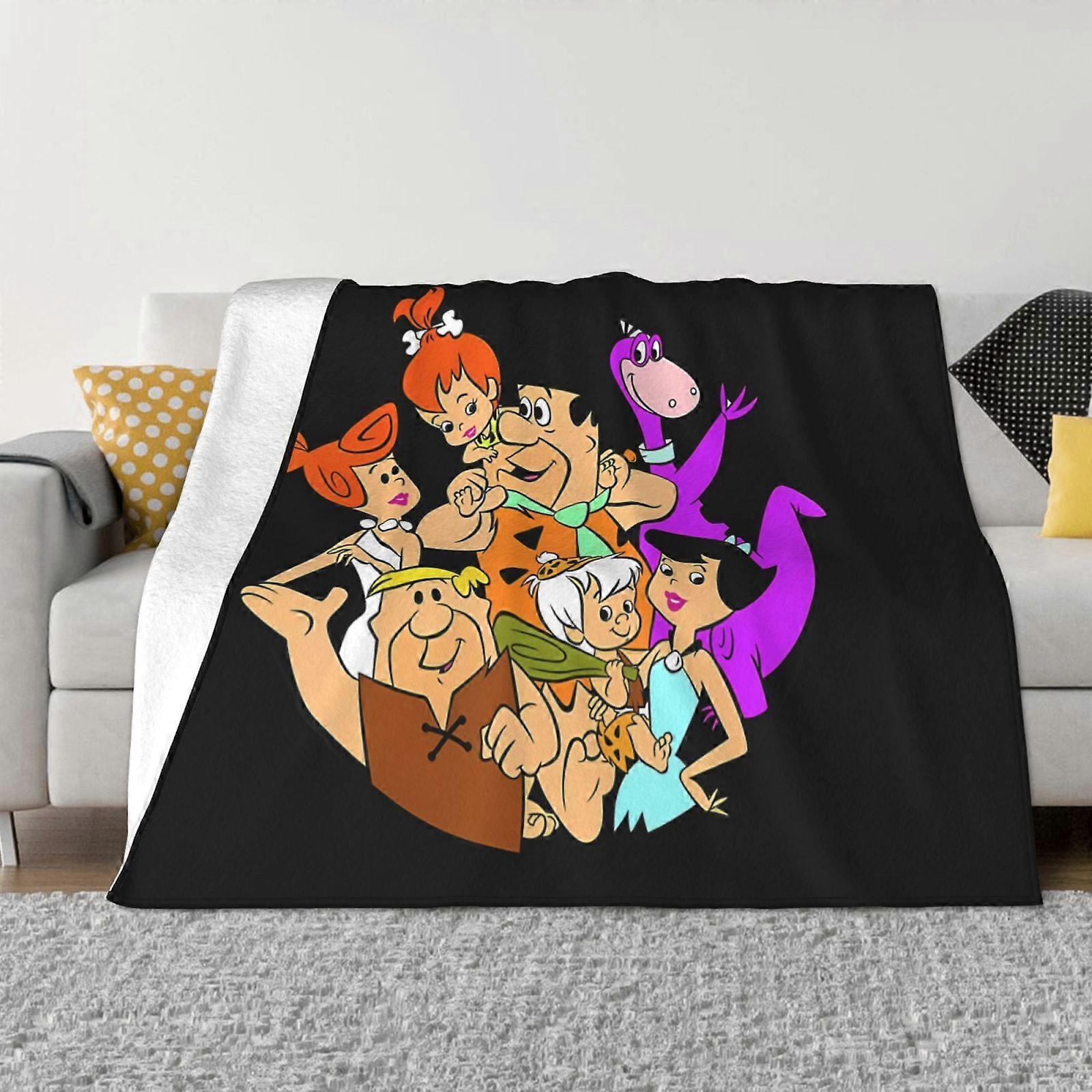 The Flintstones Blanket Super Soft Cozy Throw Blanket Flannel Blanket Warm Plush Throw Blankets for Couch, Sofa, Bed,Ultra-Soft Micro Fleece Blanket