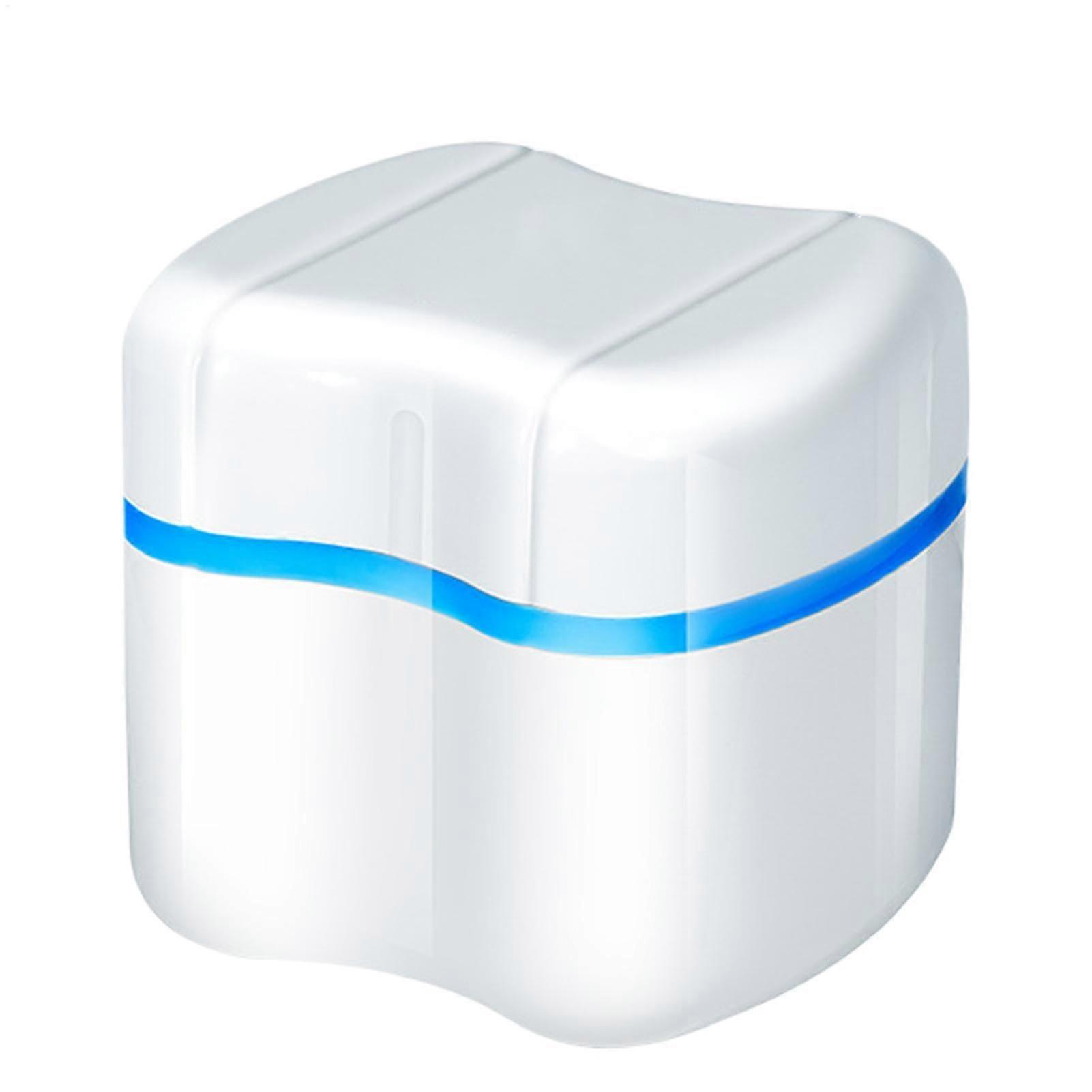 LeakProof Storage Container For Dentures Denture Bath Container Portable Denture Cleaning Box Night Protection