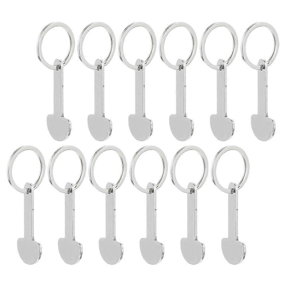 Zinc Alloy Small Trolley Tokens for Shopping Cart 36Pcs Silver
