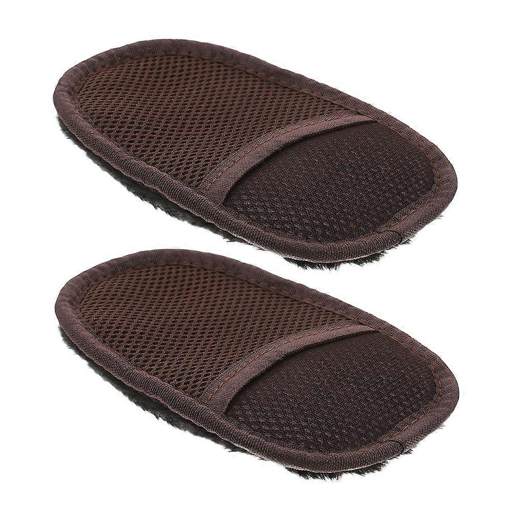 Buffing Plush Gloves for Shoe Cleaning 8Pcs Set Black