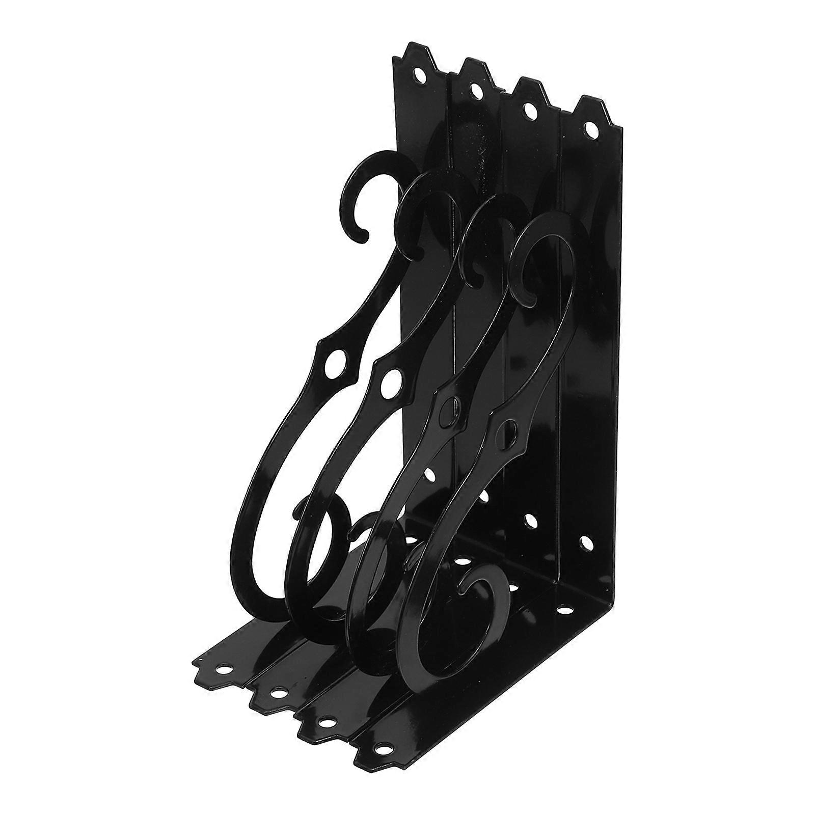 Heavy Duty Iron Shelf Brackets for Shelves with Support Function 8Pcs