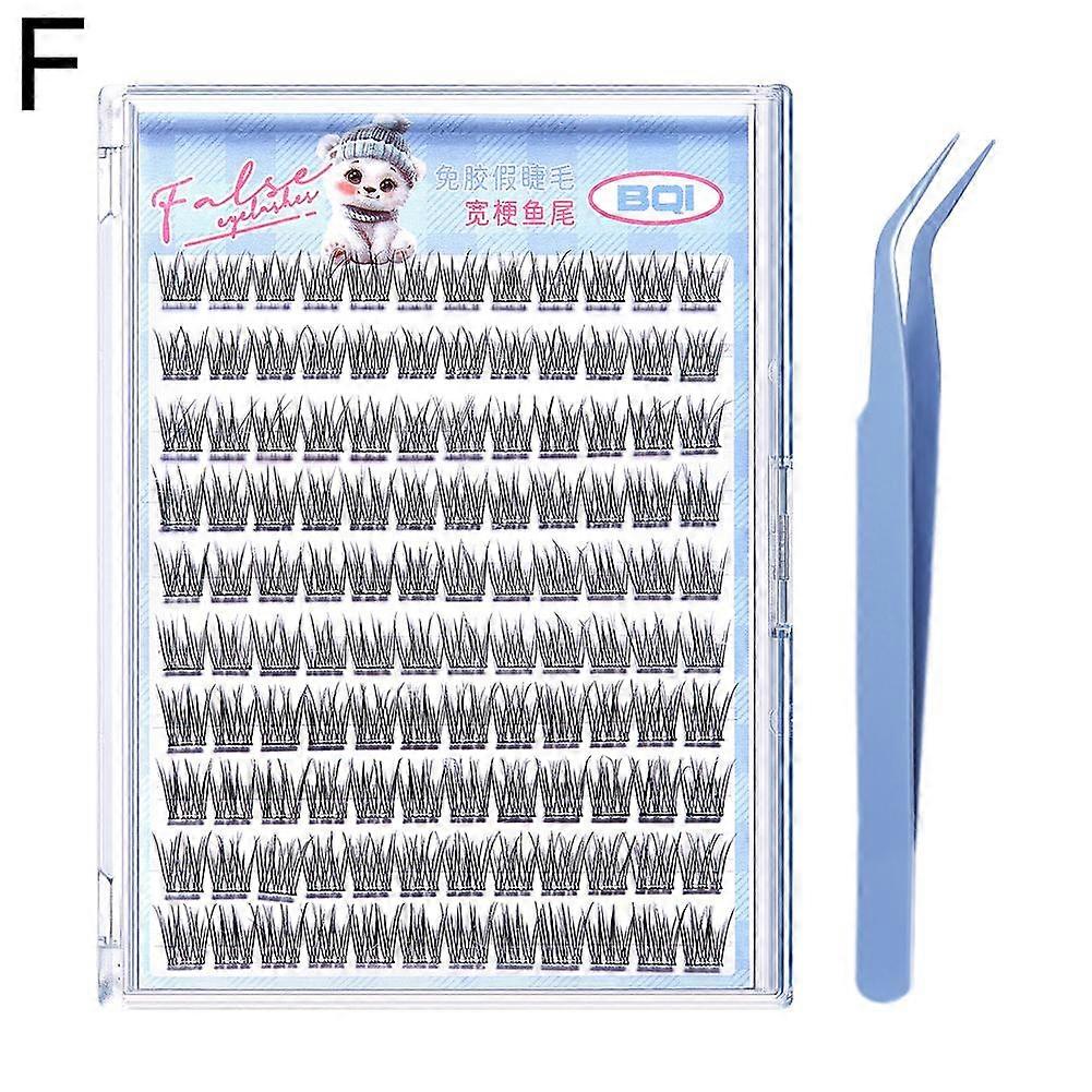 Glue Free Self Adhesive False Eyelashes 10 Pairs Natural Single Cluster Easy Apply Beginner Friendly Reusable