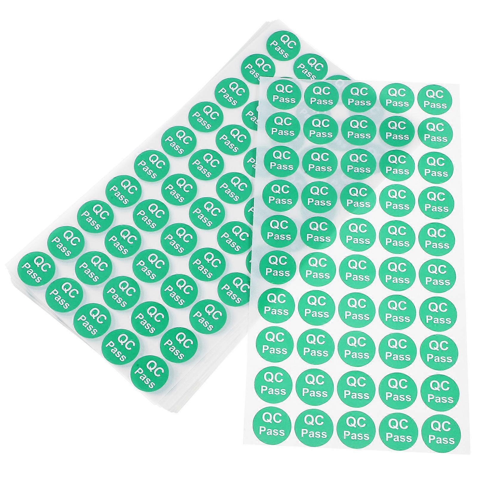 Warehouse Tested Stickers 3000 Pcs Quality Assurance Labels Ideal For Product Inspection 2.50X2.50X0.04in Green