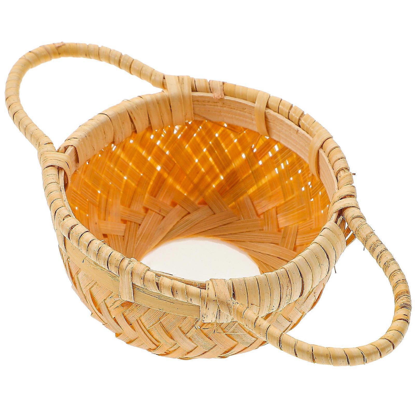 Kitchen Tea Filtering Tool Rattan Woven Tea Filter For Restaurant Use Light Yellow Filter For Herbal Teas 1Set