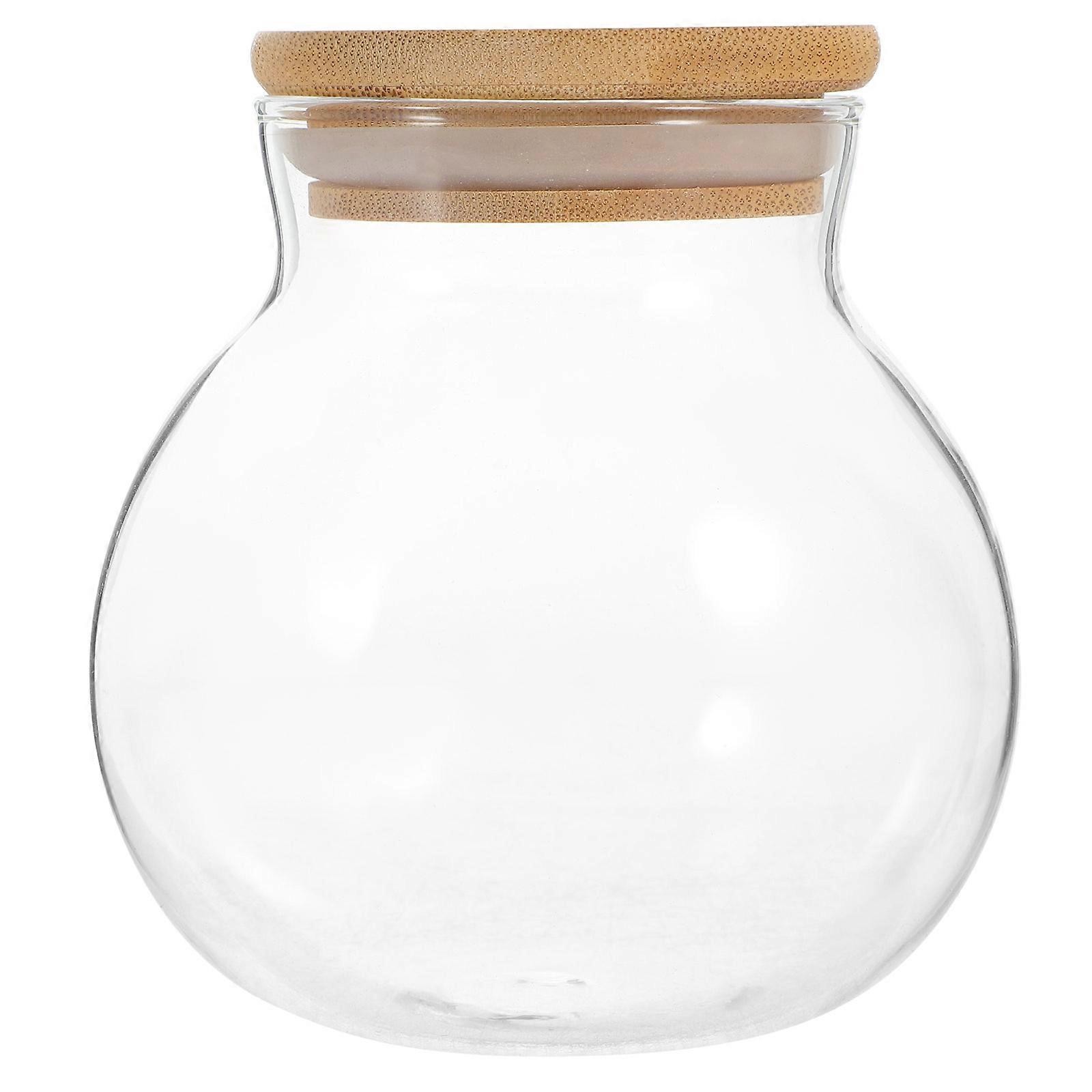 Square Glass Canister With Lid Ideal For Storing Teas And Grains 500ml Moisture-Proof Container 3Pcs