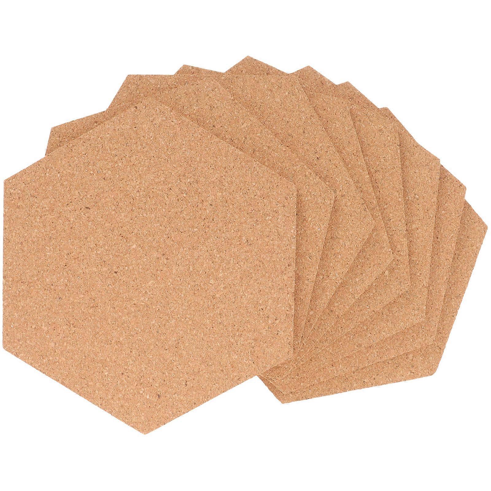 Hexagon Cork Board Wall Decoration Message Display Home Decor 20.5x17.5cm 1Set