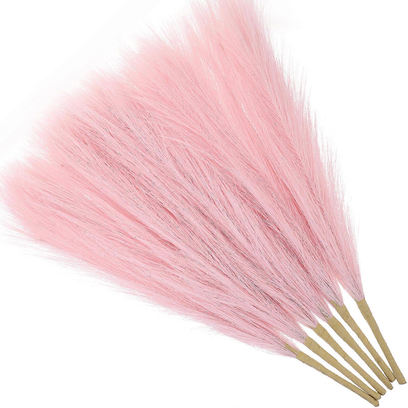 Pink Artificial Pampas Grass for Decor 18Pcs Faux Pampas Branches Set