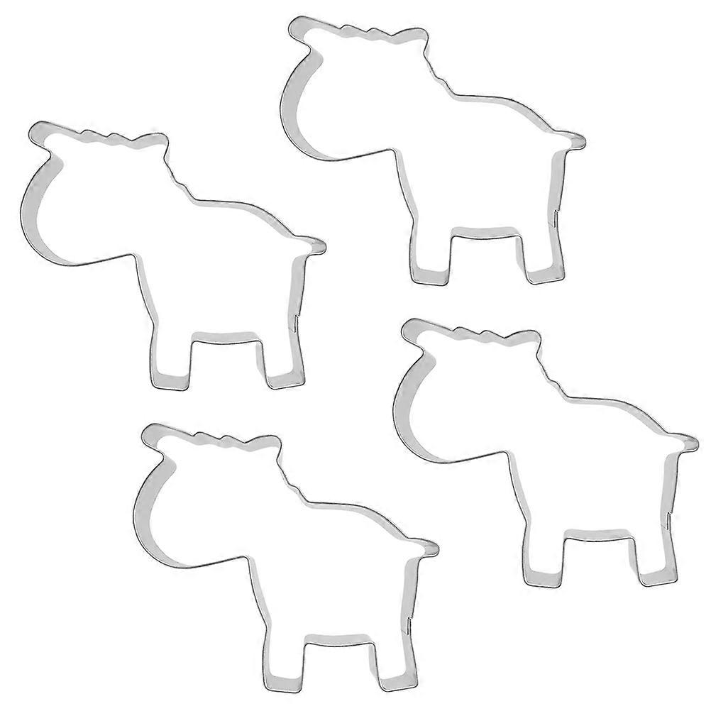 Silver Zebra Shape Cookie Cutter Molds for Baking Use 8Pcs Stainless Steel