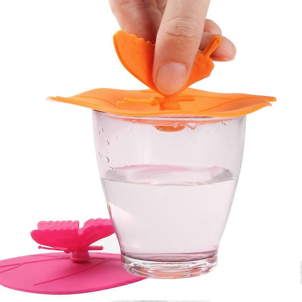 Candy Color Cup Lids Leak-Proof Silicone Dustproof Lid For Drinks Home And Office Use 6Pcs