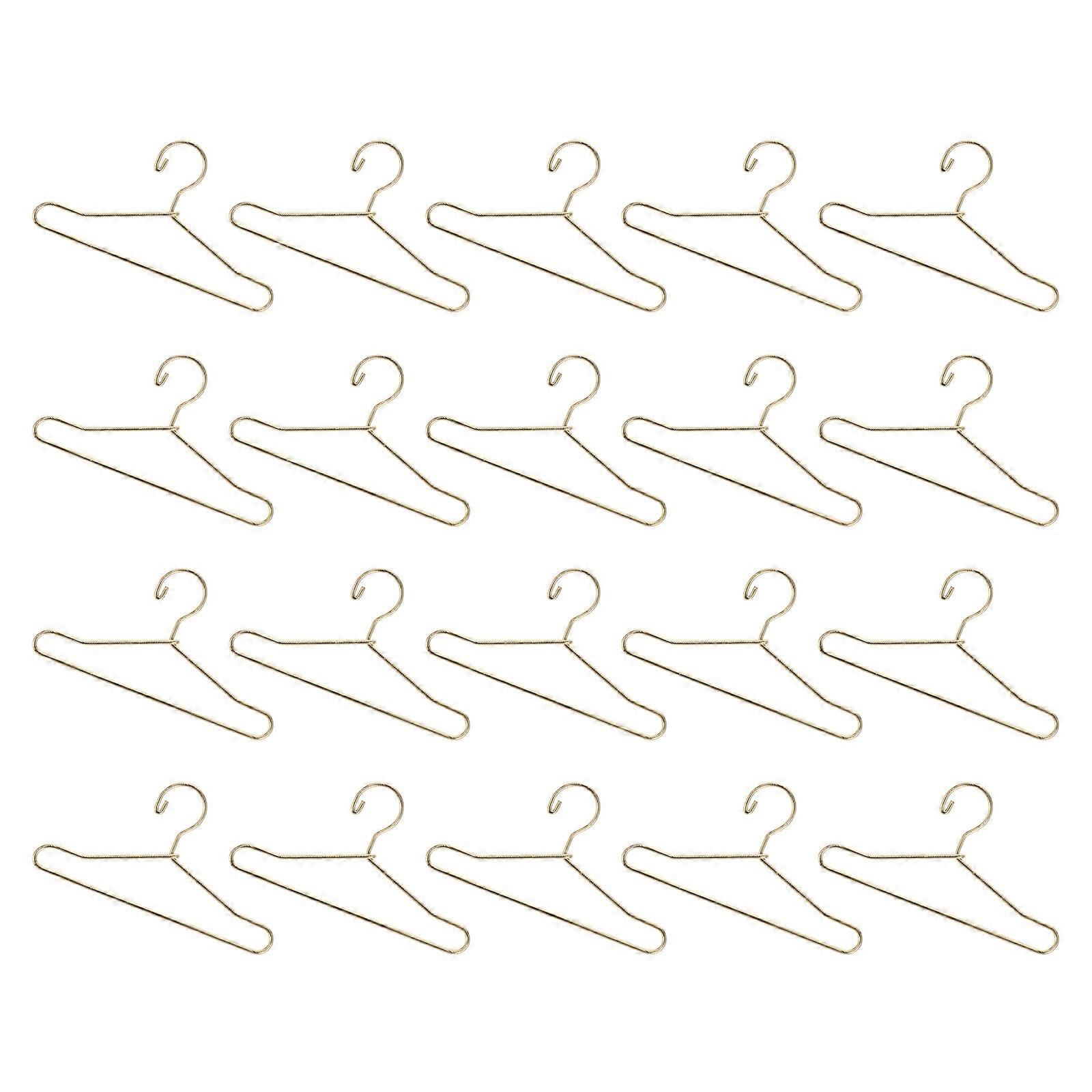 100Pcs Mini Metal Doll Clothes Hanger Ideal For Children's Room Display And Storage Solution