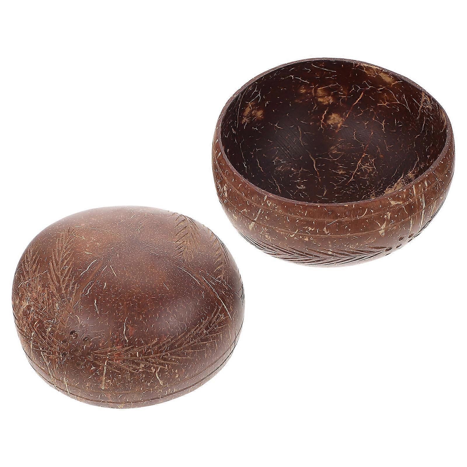 Coconut Ceremic Bowl Vegetable Bowls Storing Fruit Office Use Assorted Color 2Pcs